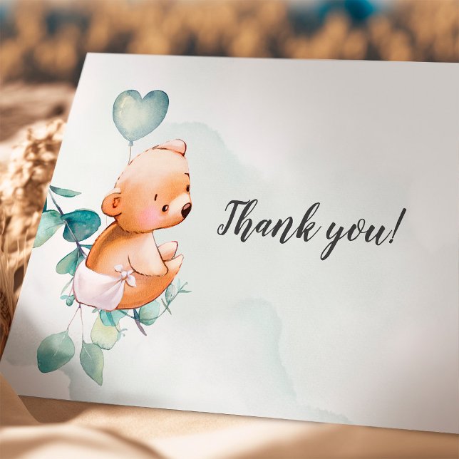 Vielen Dank Ihr Einschließungskarte Baby Bear Dankeskarte (Von Creator hochgeladen)
