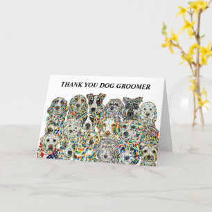 Vielen Dank, Ihr Hund Groomer Card Karte