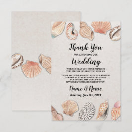 Vielen Dank Ihre Card Muscheln Ocean Beach Wedding Einladung