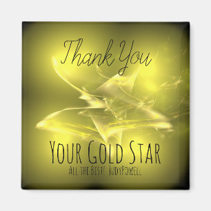 Vielen Dank - Ihre Gold Star Frig Magnet-Nachricht Magnet