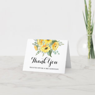 Vielen Dank Ihre Karte Sonnenblumen Grüne Wedding