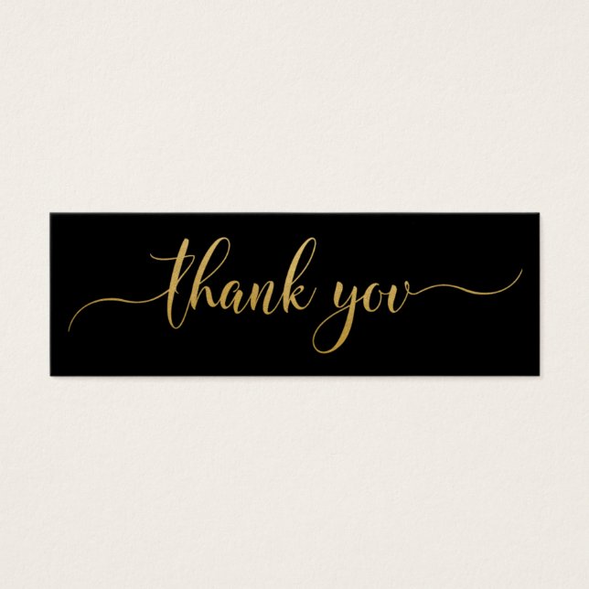 Vielen Dank Imitate Gold Elegante Typografie (Vorderseite)