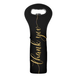 Vielen Dank Imitate Gold Typografie auf Black Weintasche