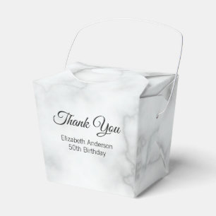 Vielen Dank Imitats White Marble Elegant Erwachsen Geschenkschachtel
