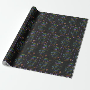 Vielen Dank in Fremdsprachen auf schwarz Geschenkpapier