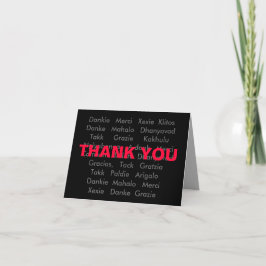 Vielen Dank in mehreren Sprachen Card Dankeskarte