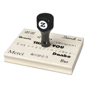Vielen Dank in vielen verschiedenen Sprachen Gummistempel