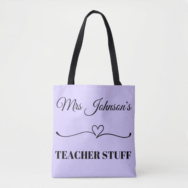 Vielen Dank Individuelle Name Lehrer Wertschätzung Tasche (Vorderseite)