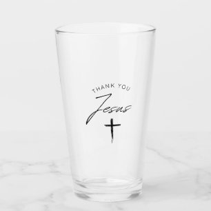 Vielen Dank Jesus trinken Glas, Christlich Glas