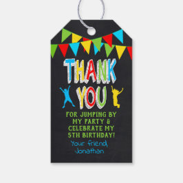 Vielen Dank Jump Party Primärfarben Gefallen Tag Geschenkanhänger
