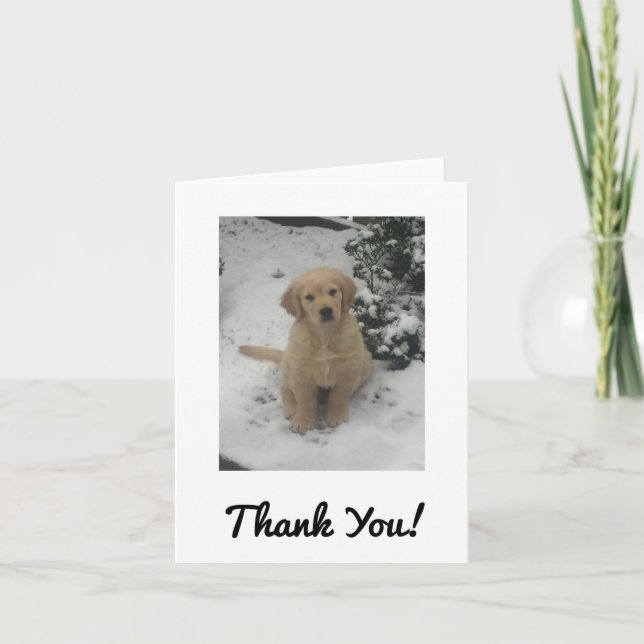 Vielen Dank Karte - Festivals Golden Retriever. (Vorderseite)