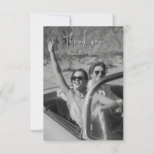 Vielen Dank Karte Foto schwarz-weiß Hochzeitkarte