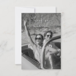 Vielen Dank Karte Foto schwarz-weiß Hochzeitkarte
