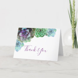 Vielen Dank Karte mit Aquarellfarben Sukkulturen
