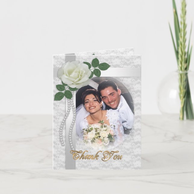 Vielen Dank Karte mit Hochzeitskartentelei Foto (Vorderseite)