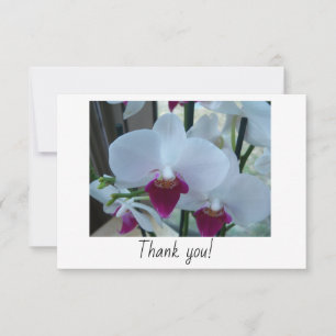 Vielen Dank Karte mit lila Orchideen