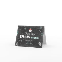 Vielen Dank Karte Winter Onederland Snowman Mint B
