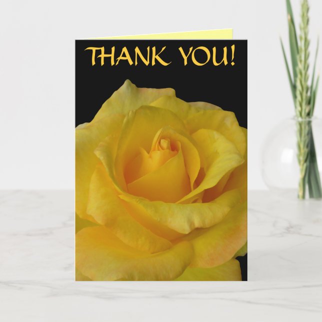 Vielen Dank Karten Gelbe Blume benutzerdefinierte  (Vorderseite)