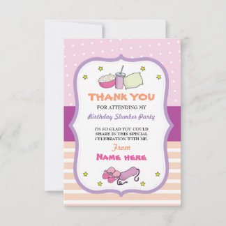 Vielen Dank Karten Slumber Party Geburtstag schlaf