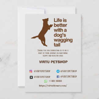 Vielen Dank, Kartenhändlerhund Dankeskarte