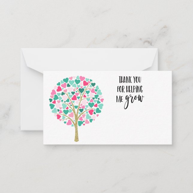 Vielen Dank Kinderzimmer Lehrer Geschenk verlassen Mitteilungskarte (Vorderseite)