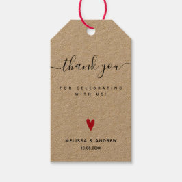 Vielen Dank - Kraft Gastgeschenk Hochzeit Geschenk Geschenkanhänger