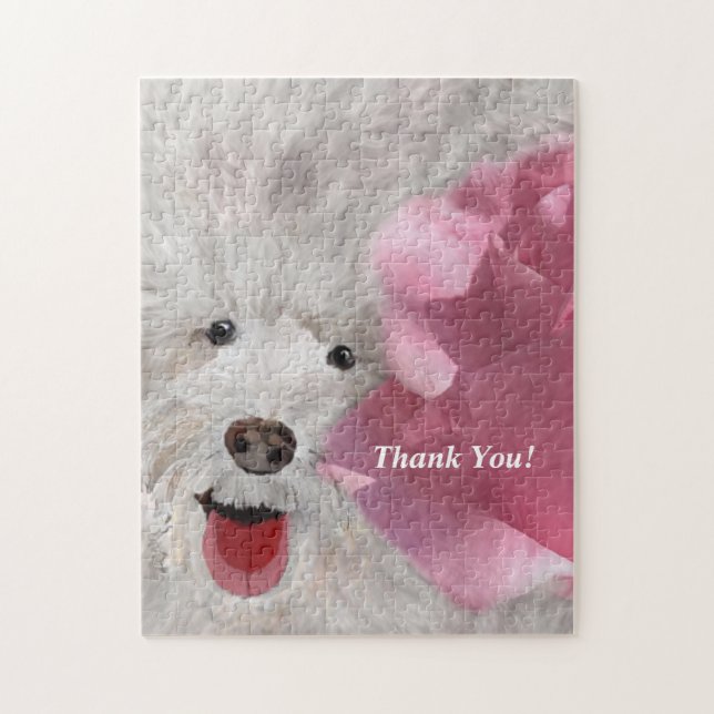 Vielen Dank Labradoodle und Rose (Vertikal)