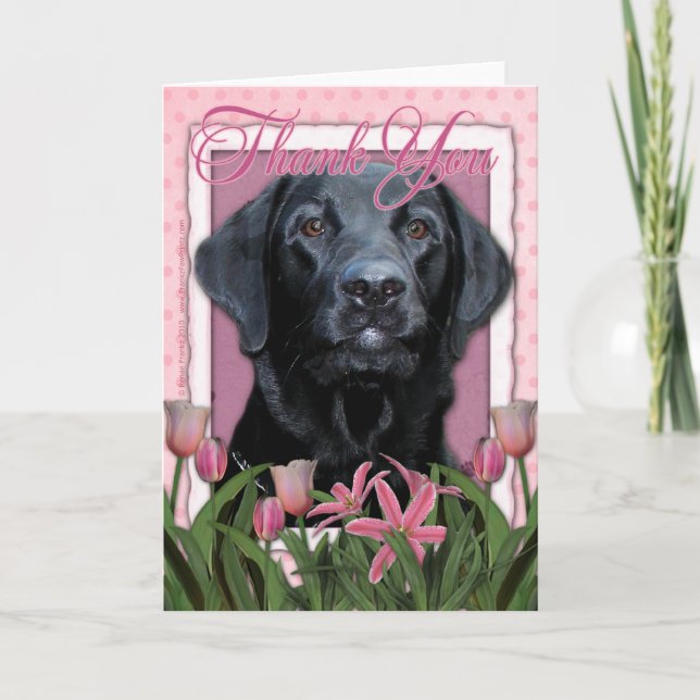Vielen Dank - Labrador - Schwarz - Grafik Dankeskarte (Vorderseite)