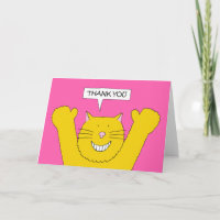 Vielen Dank Lächeln Cartoon Ginger Cat