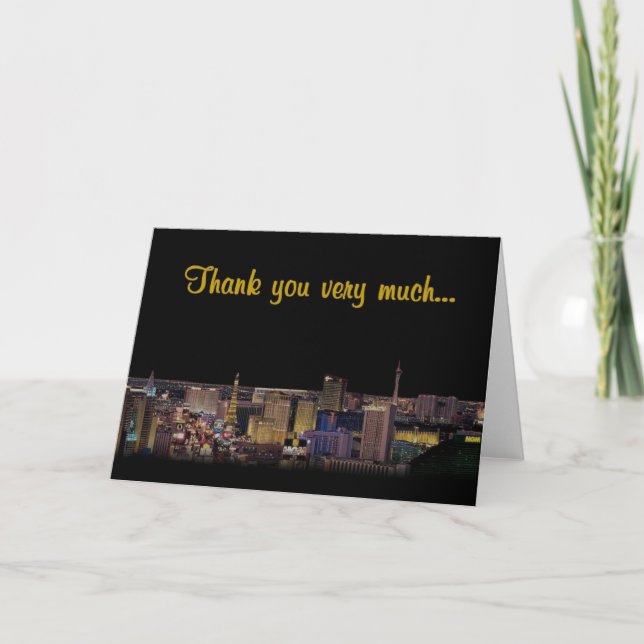 Vielen Dank, Las Vegas Cards Dankeskarte (Vorderseite)