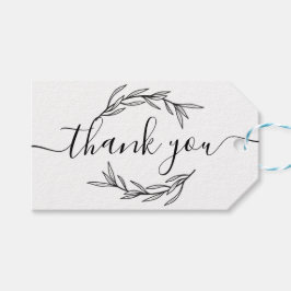 Vielen Dank Laurel Blätter Kleine Unternehmen Geschenkanhänger