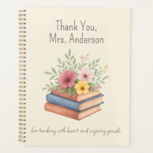 Vielen Dank Lehrer - Aquarellbücher & Blume -