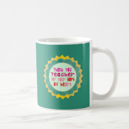 Vielen Dank, Lehrer, für Ihre Arbeit am Herzen Kaffeetasse