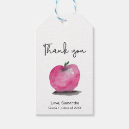 Vielen Dank Lehrer Geschenk Apfelfarbe Geschenkanhänger