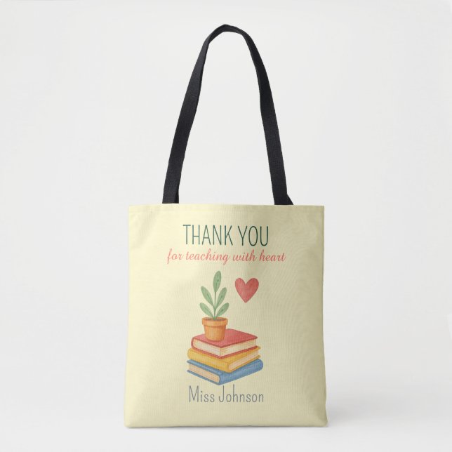 Vielen Dank Lehrer - herzliches Dankeschön Geschen Tasche (Vorderseite)