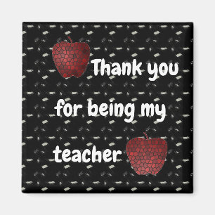 Vielen Dank Lehrer Mosaik Red Apples Klassenzimmer Magnet