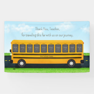 Vielen Dank Lehrer Schulbus Custom 10 Foto Banner