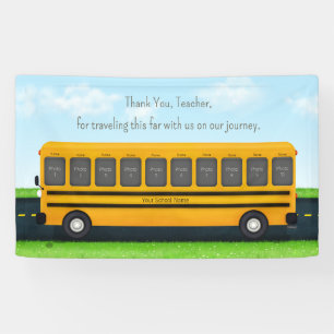 Vielen Dank Lehrer Schulbus Custom 10 Foto Banner