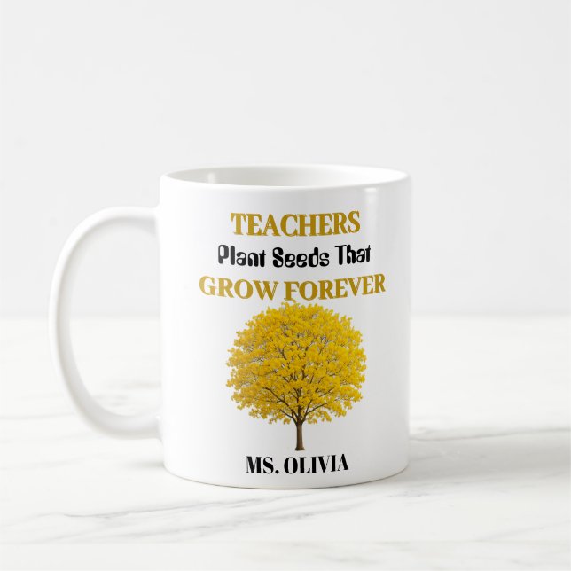Vielen Dank Lehrer Tasse - Wachende Minds mit Lieb (Links)