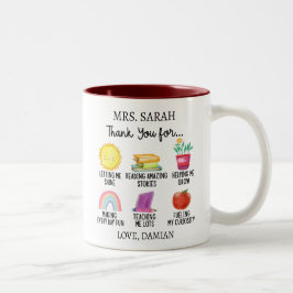 Vielen Dank Lehrer Wertgutschein Geschenk von Stud Zweifarbige Tasse