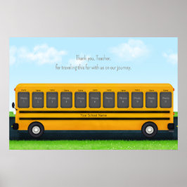 Vielen Dank Lehrer Yellow School Bus 11 Fotos Poster