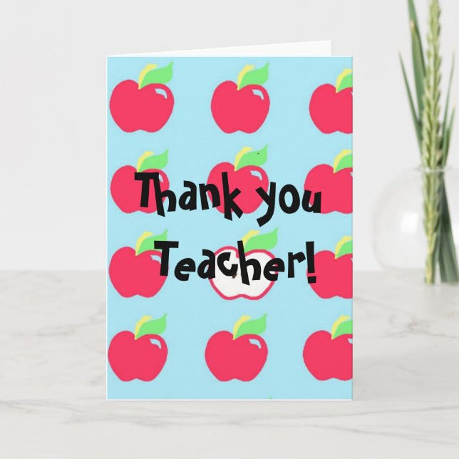 Vielen Dank Lehrerin Grußkarte Dankeskarte (Vorderseite)
