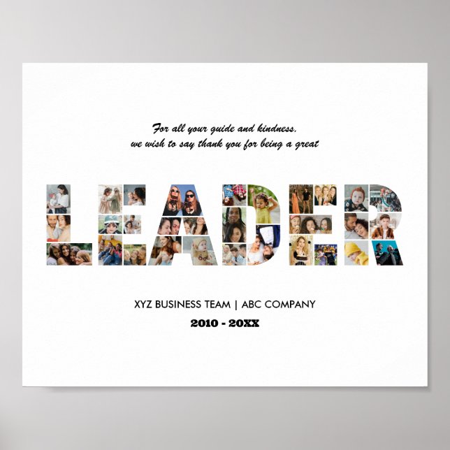 Vielen Dank, Leiter Foto Collage Abschiedsrente Poster (Vorne)