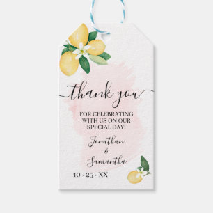 Vielen Dank Lemons Pink Bridal Polterabend Gefalle Geschenkanhänger