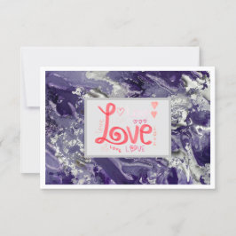 Vielen Dank Liebe Notecard 3.5" x 5" - Lila