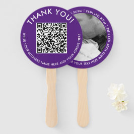 Vielen Dank Lila White Website Promo QR Code Foto Fächer