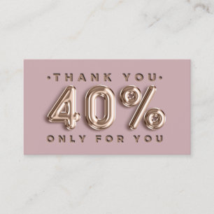 Vielen Dank Logo QRCODE 40%OFF Discount Code Gold Visitenkarte