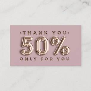 Vielen Dank Logo QRCODE 50%OFF Discount Code Gold Visitenkarte