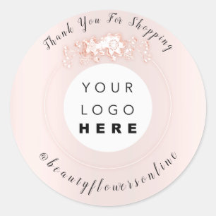 Vielen Dank Logos Rose Kleine Unternehmen IG Blume Runder Aufkleber