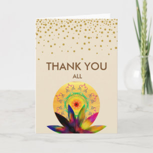 Vielen Dank Lotus Blume Yoga Heilung Gesundheit Dankeskarte